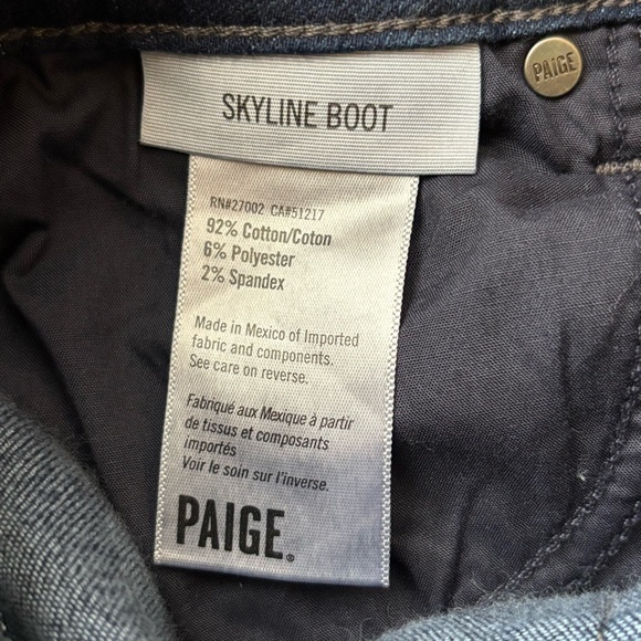 Paige Skyline Bootcut Jeans Dark Wash Women’s 25 Petite - Picture 12 of 16
